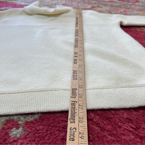 Free People XS Oversized Cream Ottoman Tunic Relaxed Ivory Soft Dressy Sweater - Picture 12 of 14